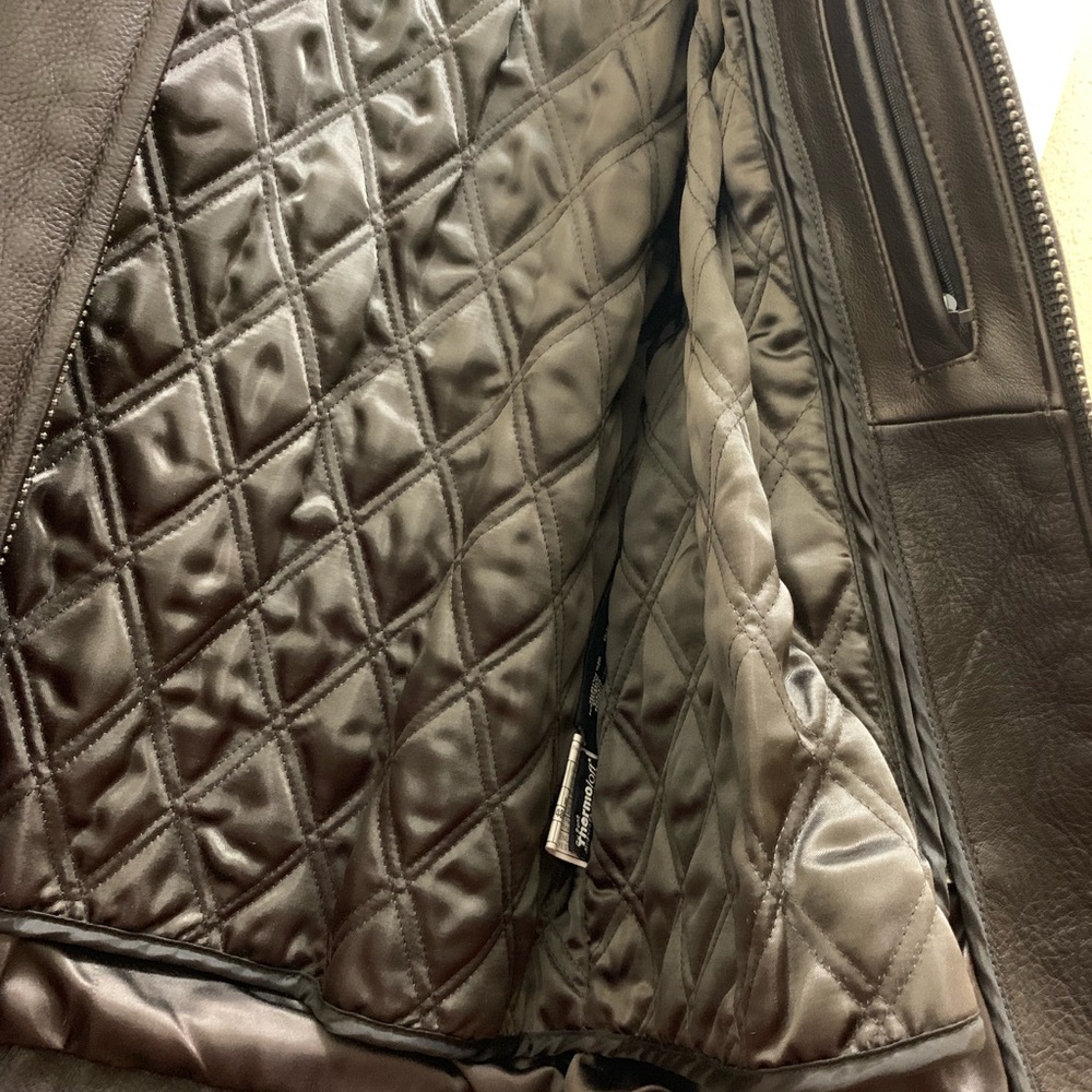 Andrew Marc brown leather jacket. Size M - Picture 4 of 8